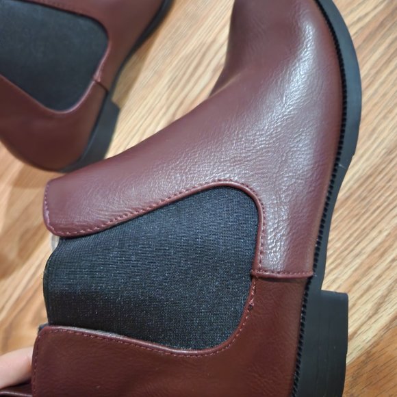 Maroon Chelsea Boots - Picture 3 of 5